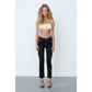 Buy-Ladies Super Strong Slightly Stretchy Cropped Flared Jeans | Plain | "Zia"-Online-in South Africa-on Zalemart