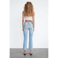 Buy-Ladies Super Strong Slightly Stretchy Cropped Flared Jeans | Plain | "Zia"-Online-in South Africa-on Zalemart