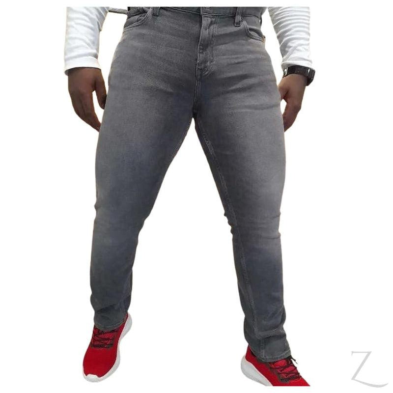 Buy-Men's Super Strong Slightly Stretchy Slim-Straight Denim Jeans | Plain | "Mowz"-Online-in South Africa-on Zalemart