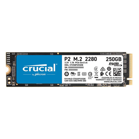 Crucial P2 250GB 3D PCIE NVME M.2 SSD