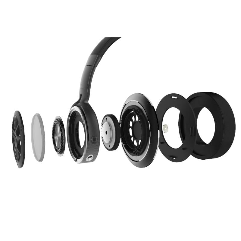 1MORE HiFi H1707 Triple Driver Hi-Res Certified 3.5mm Over-Ear Headphones - Silver