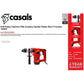 Casals Drill Rotary Hammer With Auxiliary Handle Plastic Red 3 Function 1500W