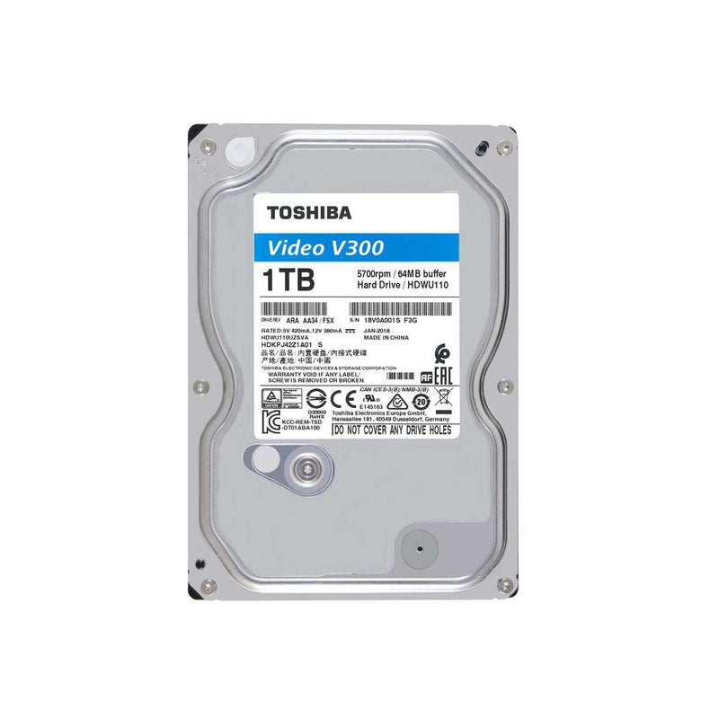 Toshiba V300 1TB HDWU110UZSVA 57RPM Video Streaming HDD