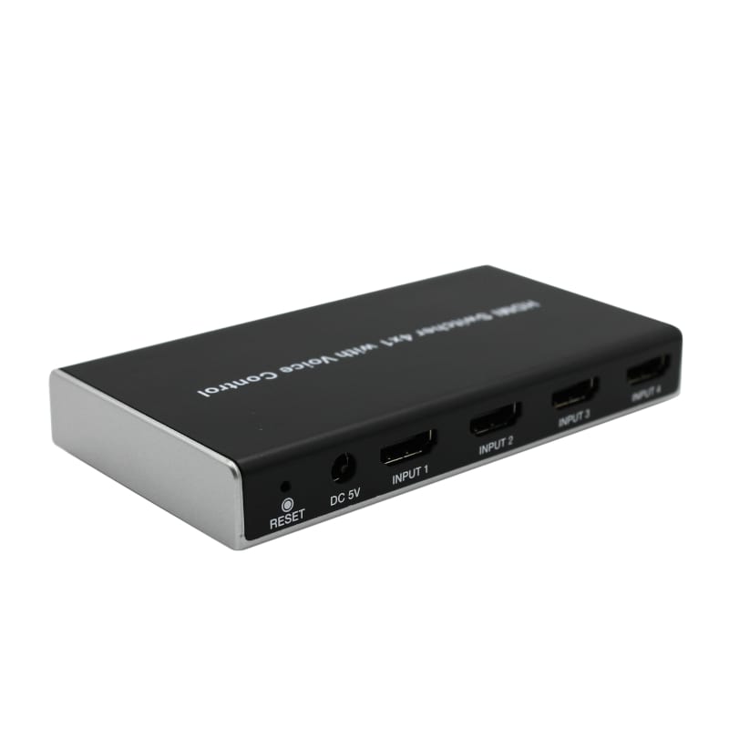 HDCVT 4x1 HDMI 2.0 Switch with Voice Control
