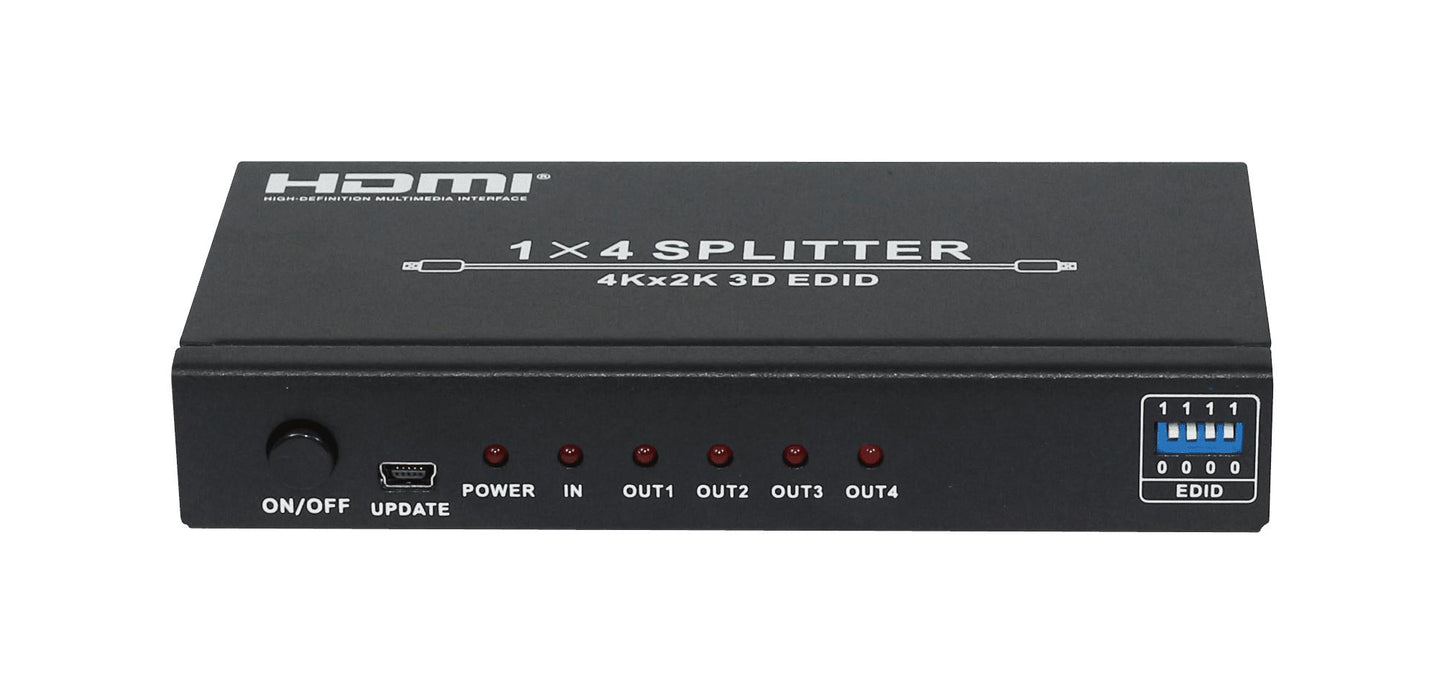 HDCVT 1x4 HDMI 1.4 Splitter supports HDCP1.4 and EDID