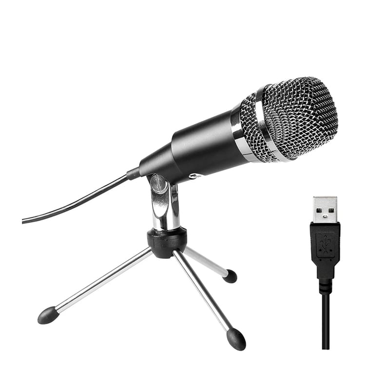 Fifine K668 Uni-Directional USB Condensor Microphone with Tripod - Black