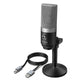 Fifine K670B Cardioid USB Condensor Microphone with Stand - Black