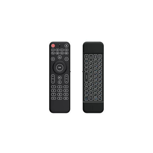 Rii 2in1 Dual-Sided QWERTY AirMouse Wireless Remote - Black