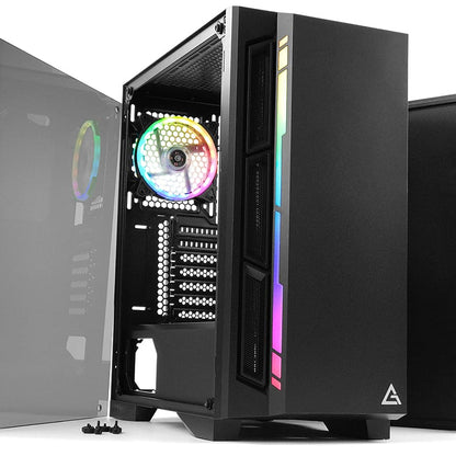 Antec NX400 ARGB LED Tempered Glass Side (GPU 330mm) ATX | Micro ATX | ITX Gaming Chassis - Black