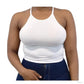 Ladies Cropped Stretchy Fitted Cami Vest | Plain | "Kusha"