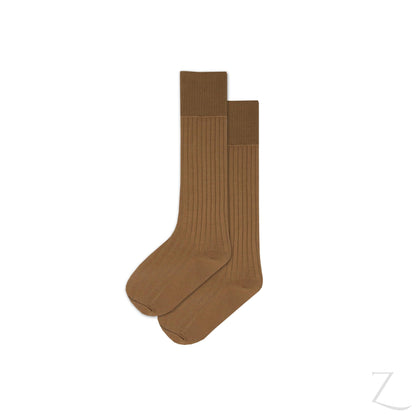 Boys 3/4 Plain Long Socks - Khaki
