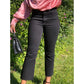Ladies Super Strong Slightly Stretchy Cropped Flared Denim Jeans | Plain | "Zia"