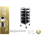 Lucky Salon Trolley Plastic Black 5 Tier