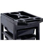 Lucky Salon Trolley Plastic Black 5 Tier