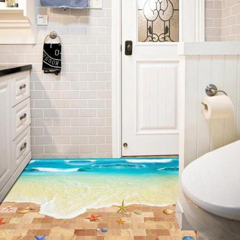 3D Wall or Floor Stickers - Beach - Zalemart