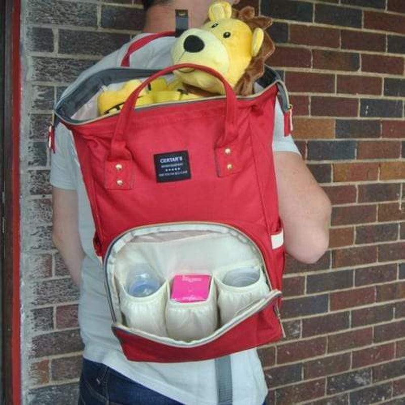 Backpack Baby Diaper Bag - Red - Zalemart