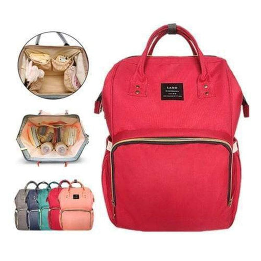 Backpack Baby Diaper Bag - Red - Zalemart