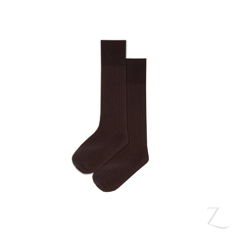 Buy-Boys 3/4 Plain Long Socks - Brown-Small-Online-in South Africa-on Zalemart