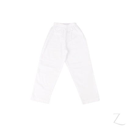 Buy-Elasticated Plain Pants - White Poly Cotton-22-Online-in South Africa-on Zalemart