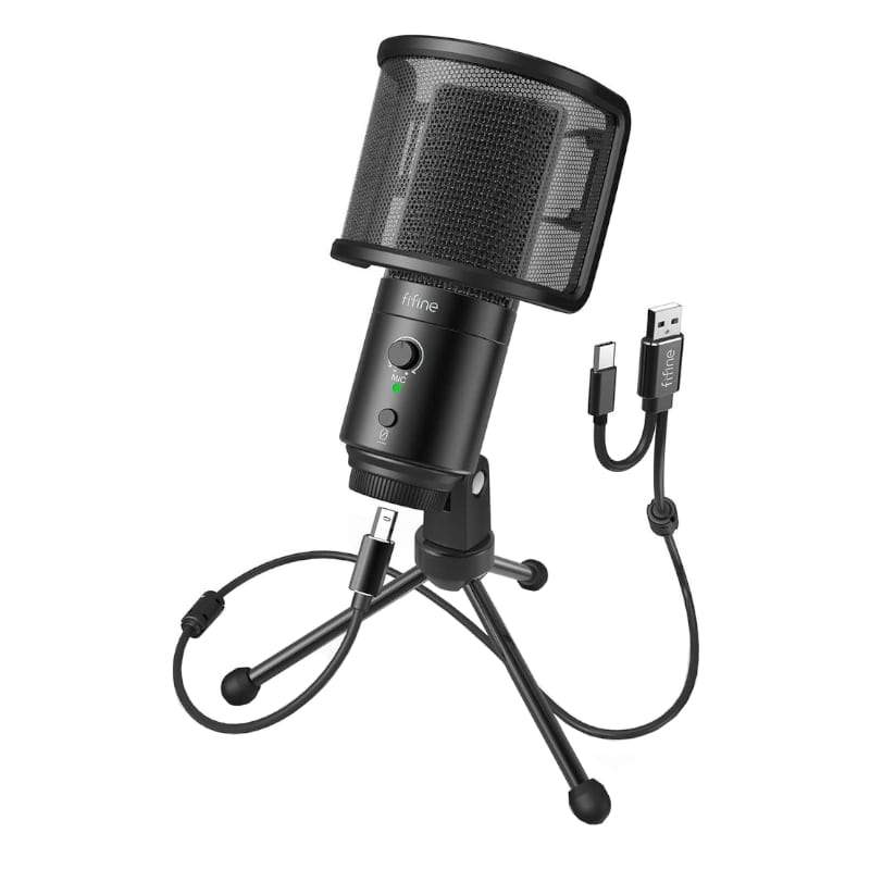 Buy-Fifine K683A Type-C Cardioid USB Microphone + TRIPOD-Online-in South Africa-on Zalemart