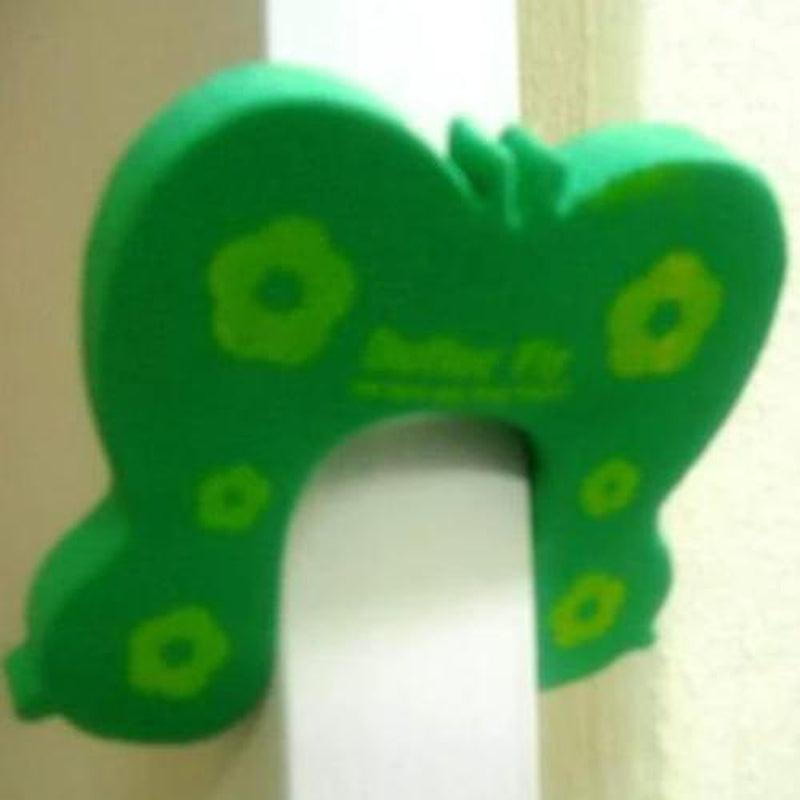 Foam Door Stopper - Green Butterfly - Zalemart