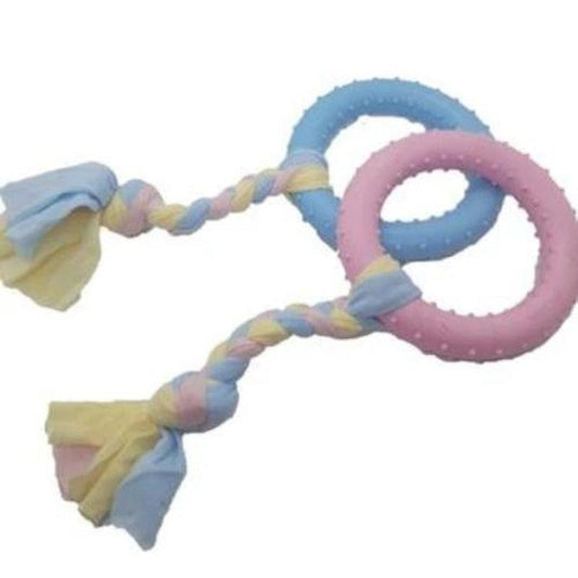 Large Puppy Teething Ring- ASSORTED COLOURS - Zalemart