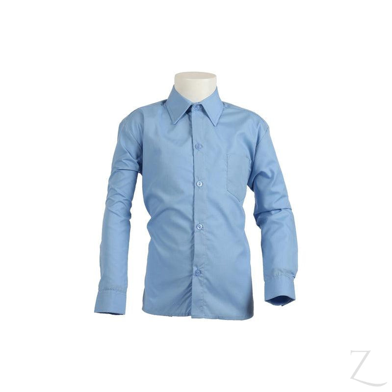 Buy-Longsleeve Raised Collar Shirt - Blue-Age 5-Online-in South Africa-on Zalemart