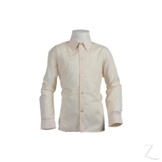 Buy-Longsleeve Raised Collar Shirt - Cream-Age 5-Online-in South Africa-on Zalemart