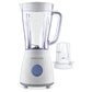 Buy-Mellerware Jug Blender With Coffee Mill & 4 Metal Straws Plastic White 1.5L 500W "Sylvio"-Online-in South Africa-on Zalemart