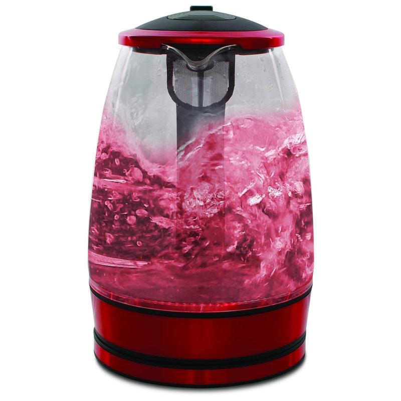 Buy-Mellerware Kettle 360 Degree Cordless Glass Red 1.8L 2200W "Azure"-Online-in South Africa-on Zalemart
