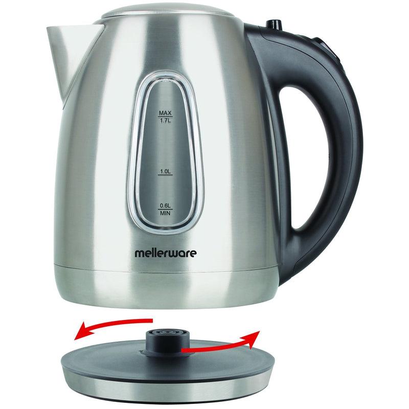 Buy-Mellerware Kettle 360 Degree Cordless Stainless Steel 1.7L 2200W "Milan"-Online-in South Africa-on Zalemart
