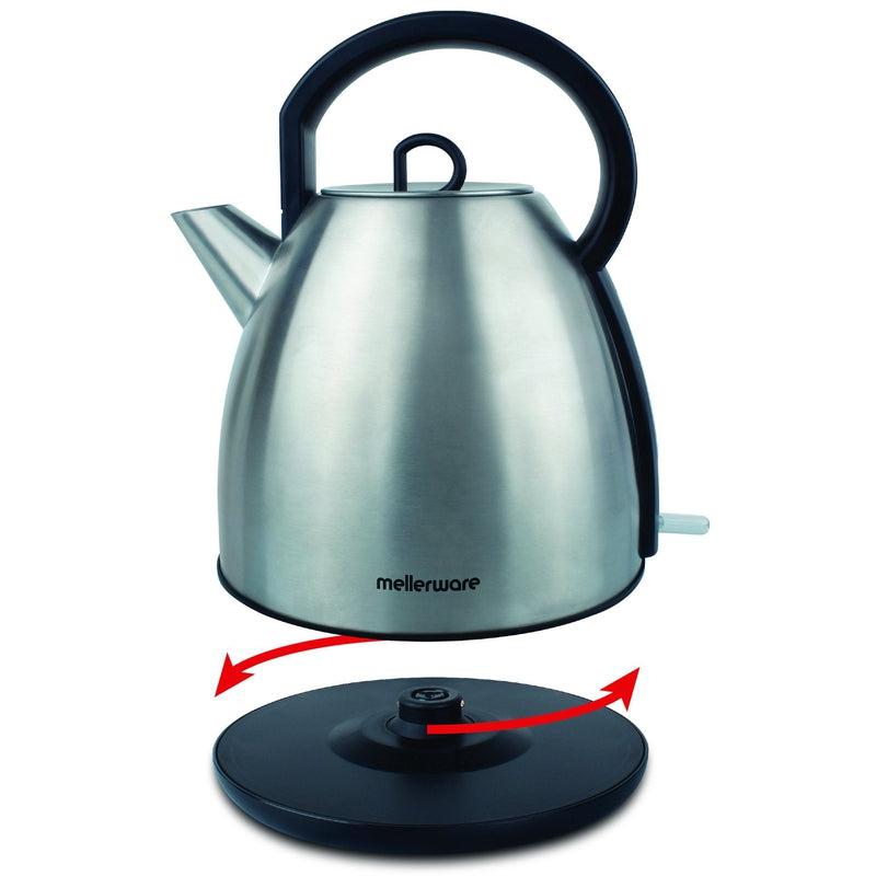 Buy-Mellerware Kettle 360 Degree Cordless Stainless Steel Brushed 1.7L 2200W "Luna"-Online-in South Africa-on Zalemart