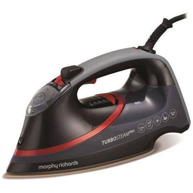 Buy-Morphy Richards Iron Steam / Dry / Spray Ceramic Black 400ml 3100W "Turbosteam Pro"-Online-in South Africa-on Zalemart