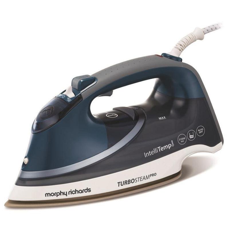 Buy-Morphy Richards Iron Steam / Dry / Spray Stainless Steel Blue 400ml 3100W "Turbo Steam Pro"-Online-in South Africa-on Zalemart