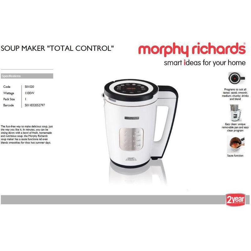 Buy-Morphy Richards Soup Maker Digital Stainless Steel White 1.6L 1100W "Total Control"-Online-in South Africa-on Zalemart