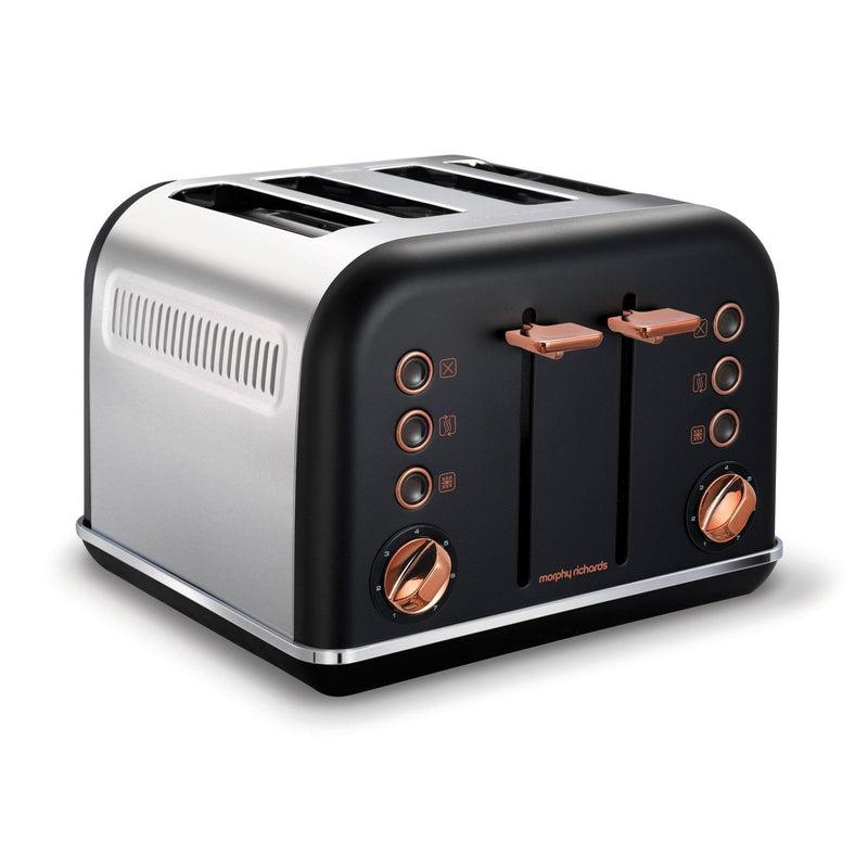 Buy-Morphy Richards Toaster 4 Slice Stainless Steel Black 1800W "Accents Rose Gold"-Online-in South Africa-on Zalemart
