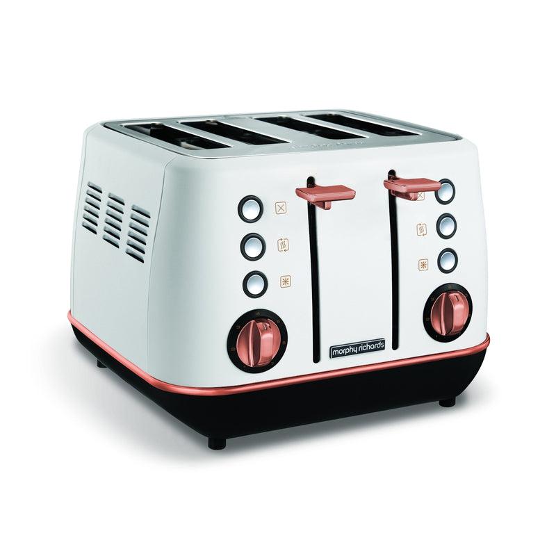 Buy-Morphy Richards Toaster 4 Slice Stainless Steel White 1800W "Evoke Rose Gold"-Online-in South Africa-on Zalemart