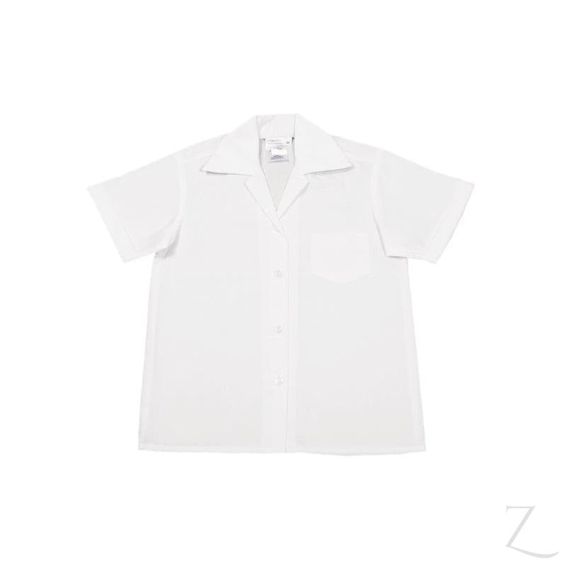 Buy-Shortsleeve Gladneck Blouse - White (no top button)-22-Online-in South Africa-on Zalemart