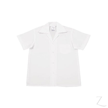 Buy-Shortsleeve Gladneck Blouse - White (no top button)-22-Online-in South Africa-on Zalemart