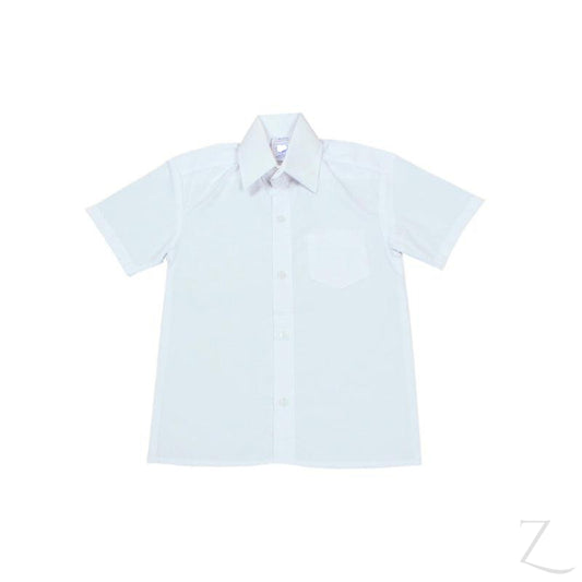 Buy-Shortsleeve Raised Collar Shirt - White-Age 5-Online-in South Africa-on Zalemart