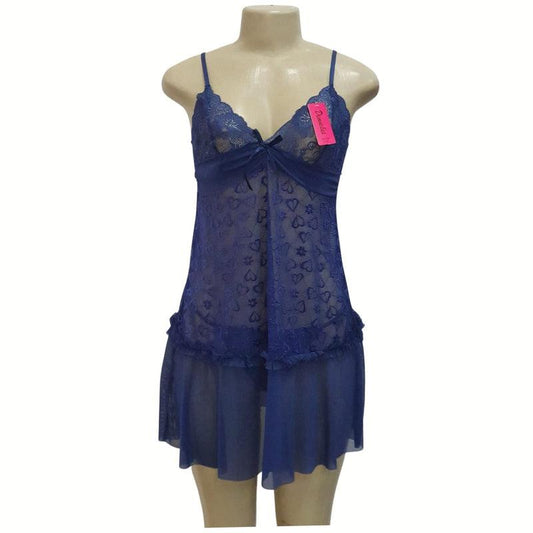 Buy-Women's Lace Chemise and G-String Set-Blue-S/M-Online-in South Africa-on Zalemart