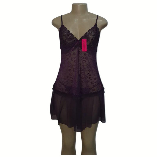 Buy-Women's Lace Chemise and G-String Set-Purple-S/M-Online-in South Africa-on Zalemart